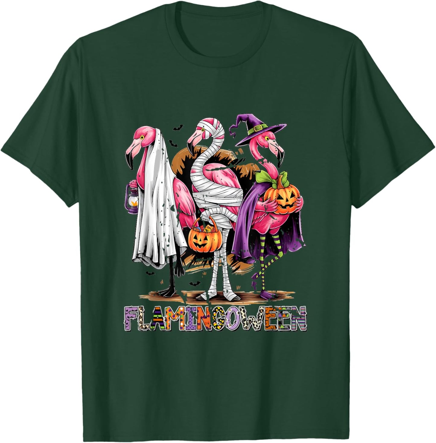 Halloween Flamingoween Ween Spooky Flamingo T-Shirt - T-Shirt | Forest