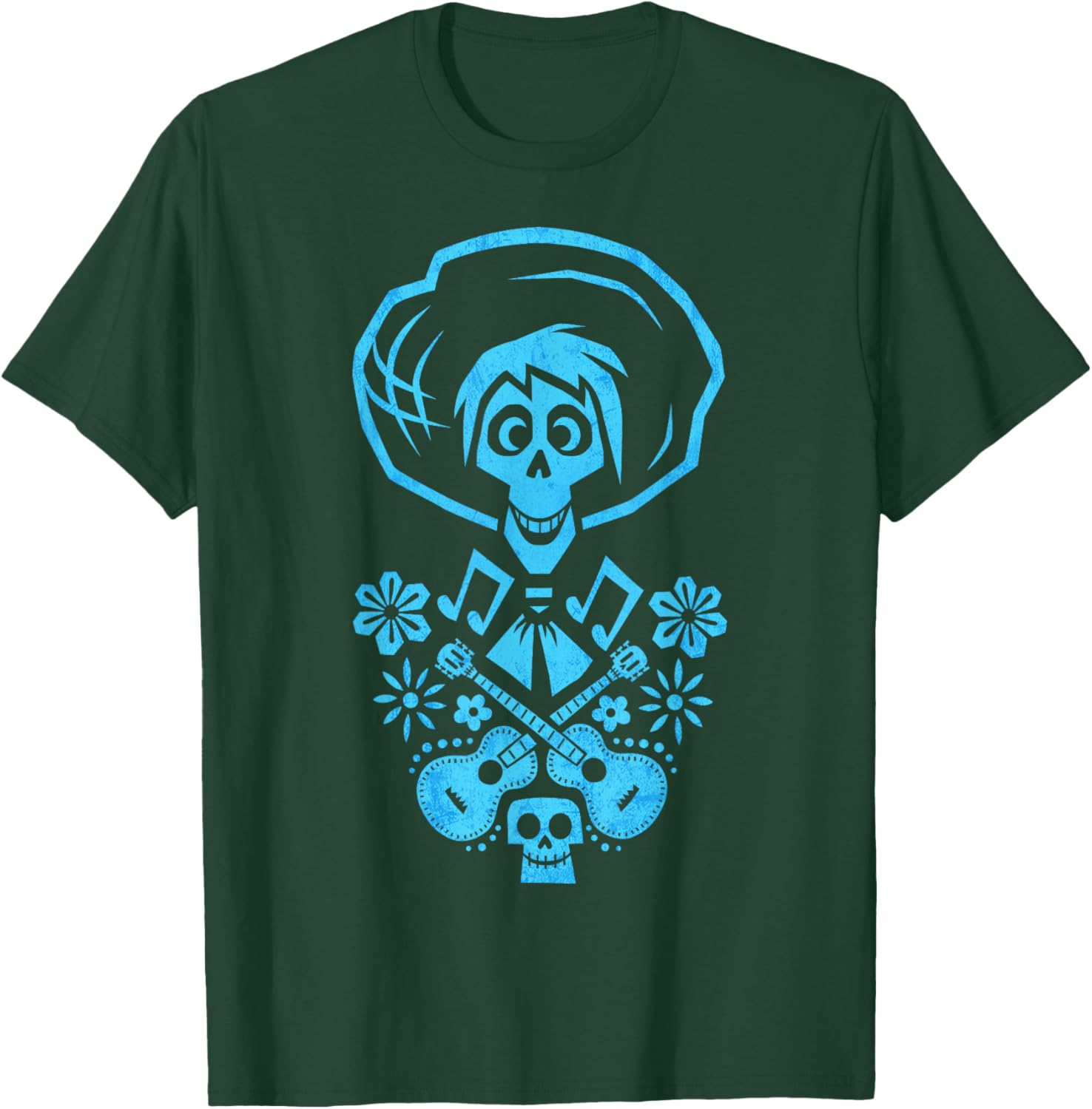 Disney Pixar Coco Happy Hector Eternal Music Chest Portrait T-Shirt - T-Shirt | Forest