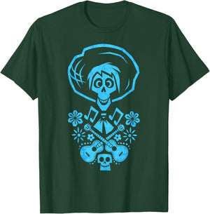 Disney Pixar Coco Happy Hector Eternal Music Chest Portrait T-Shirt - T-Shirt | Forest