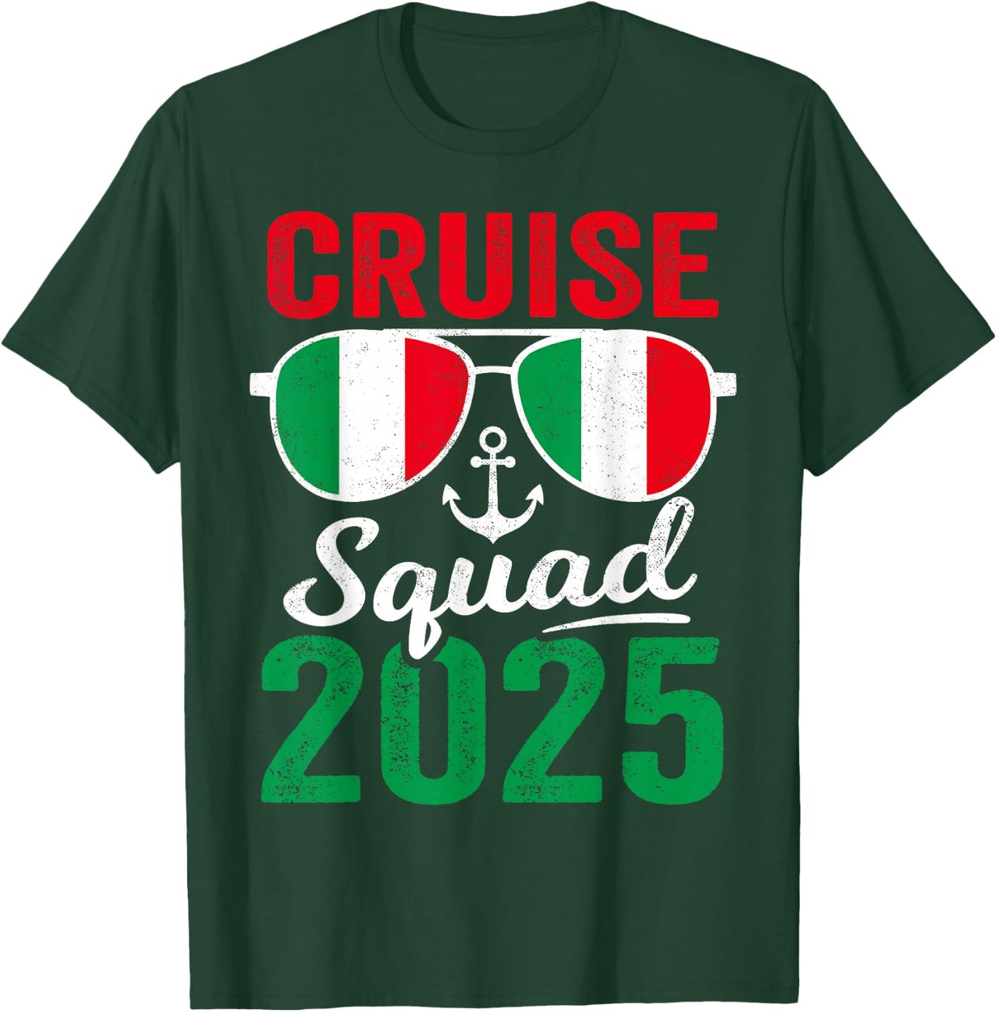Italy Cruise Squad 2025 Summer Vacation Matching Family T-Shirt - T-Shirt | Forest