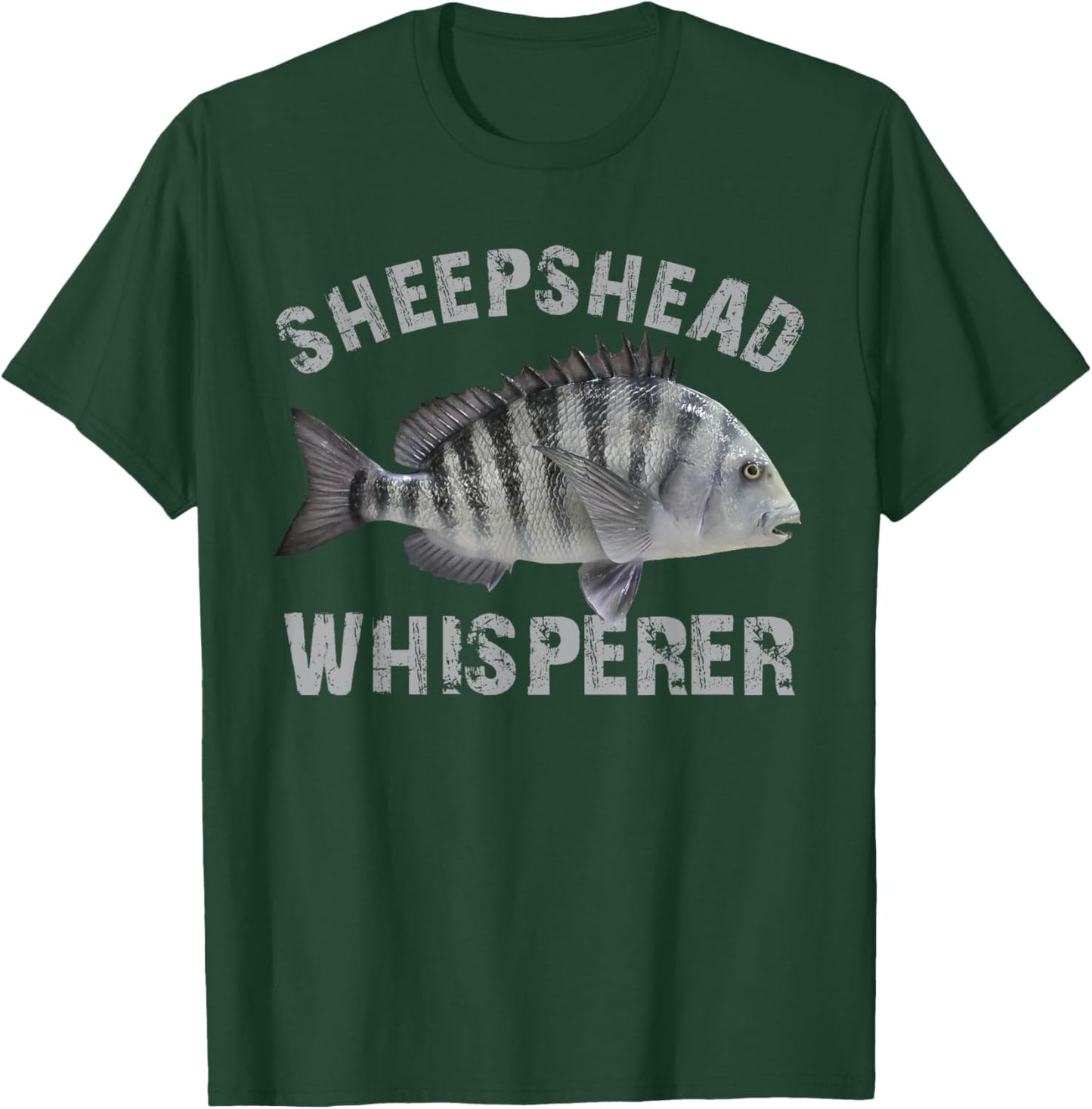 Sheepshead Whisperer Funny Sheepshead Fishing Fish Lover T-Shirt - T-Shirt | Forest