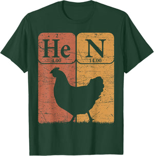 Hen Chicken Periodic Table Elements Chicken Farmer T-Shirt - T-Shirt | Forest
