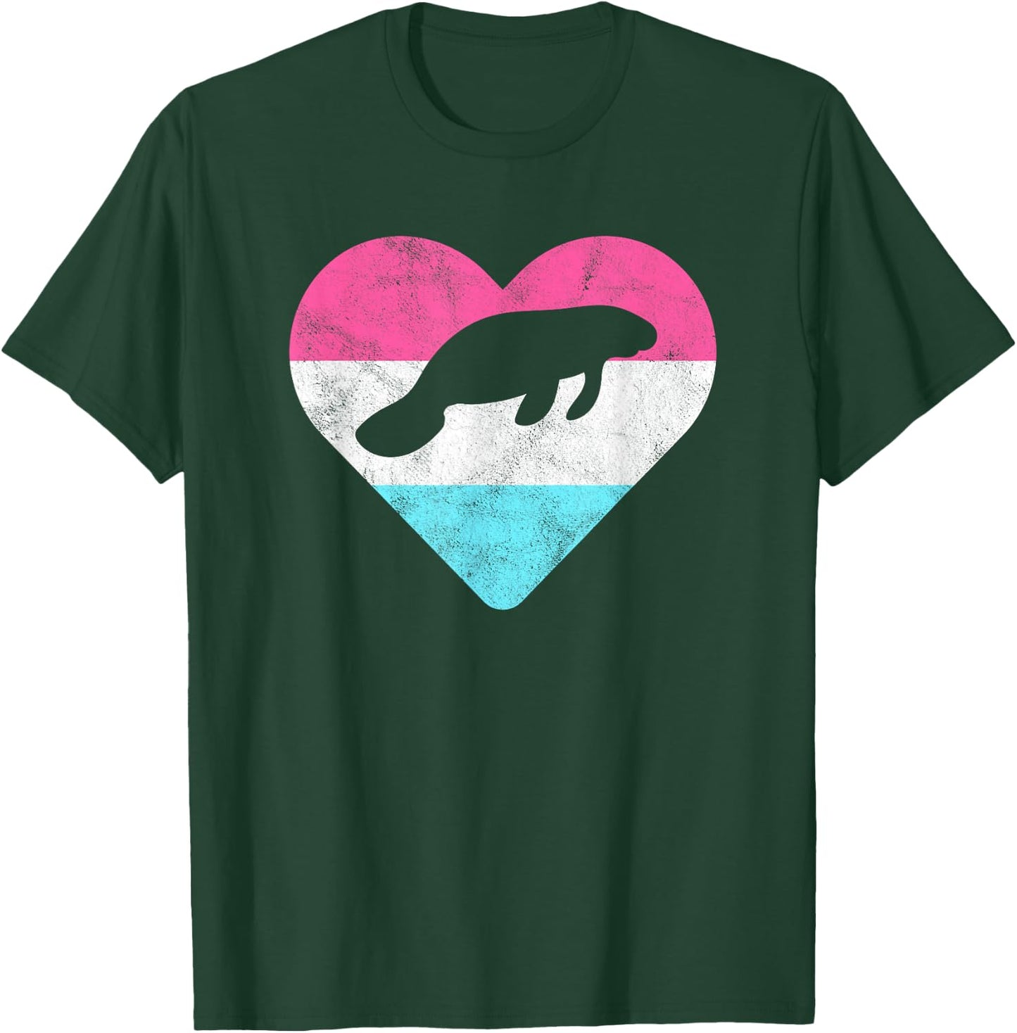 Retro Vintage Manatee Gift or Girls T-Shirt - T-Shirt | Forest