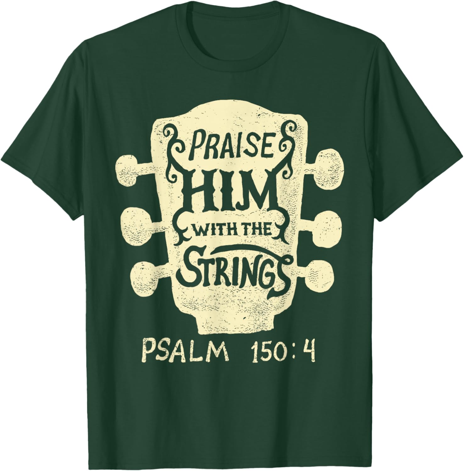 Guitarists Praise Him with The Strings Acoustic Guitar Music T-Shirt - T-Shirt | Forest