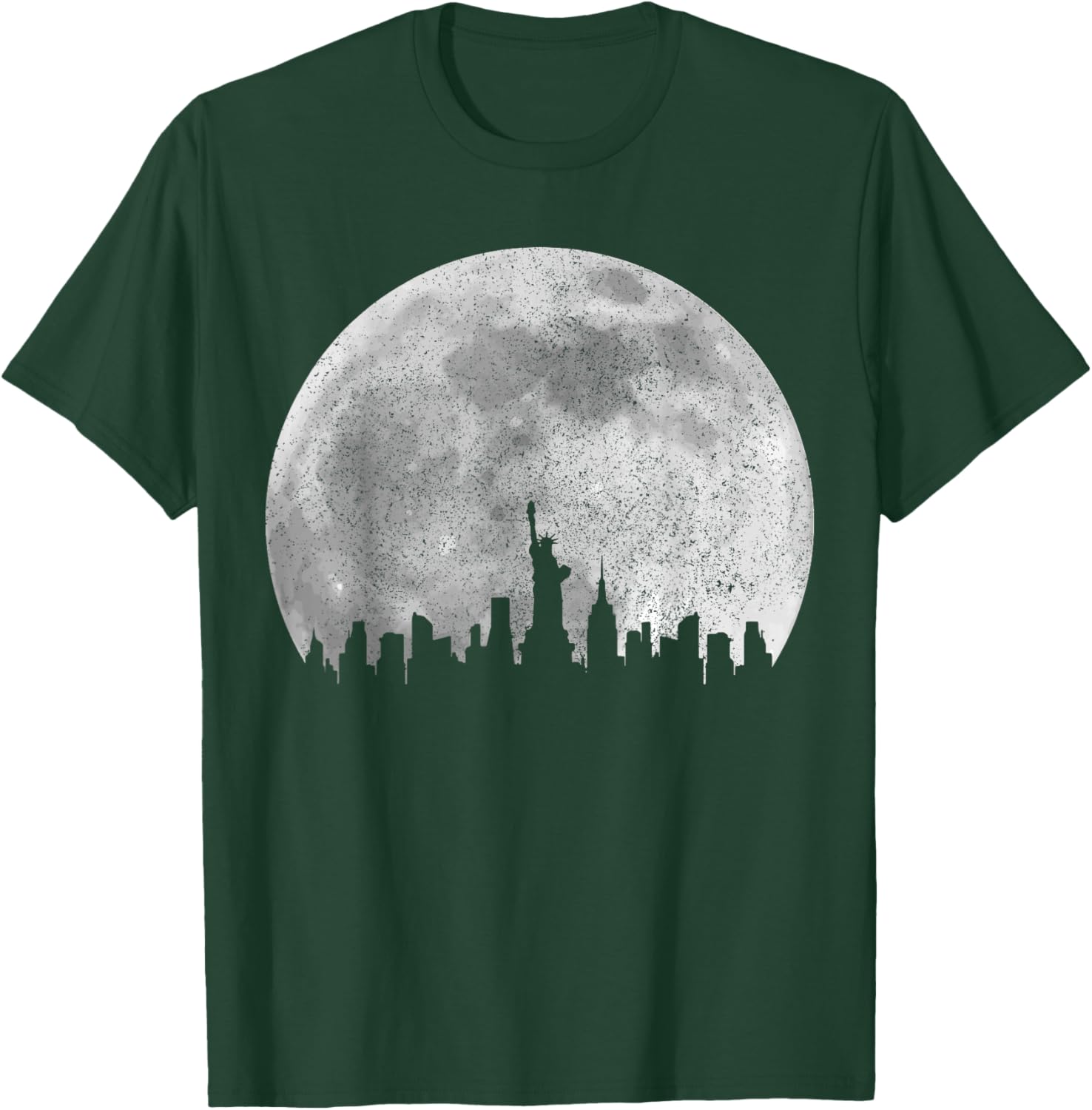 New York City NYC NY Skyline Moon Pride Vintage T-Shirt - T-Shirt | Forest