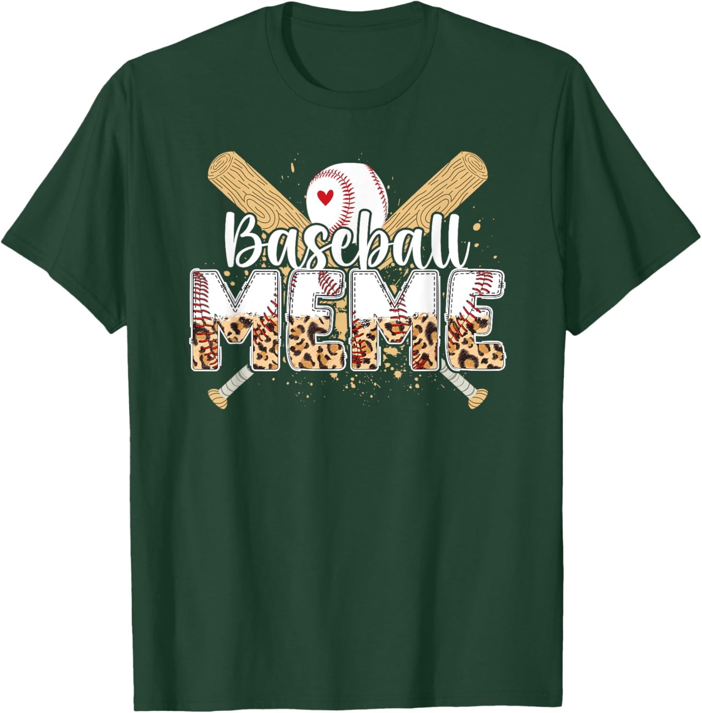 Baseball Meme Leopard Meme Of A Baseball Player Meme T-Shirt - T-Shirt | Forest