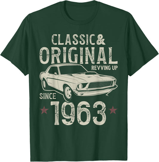 62nd Birthday 1963 Classic Car T-Shirt - T-Shirt | Forest