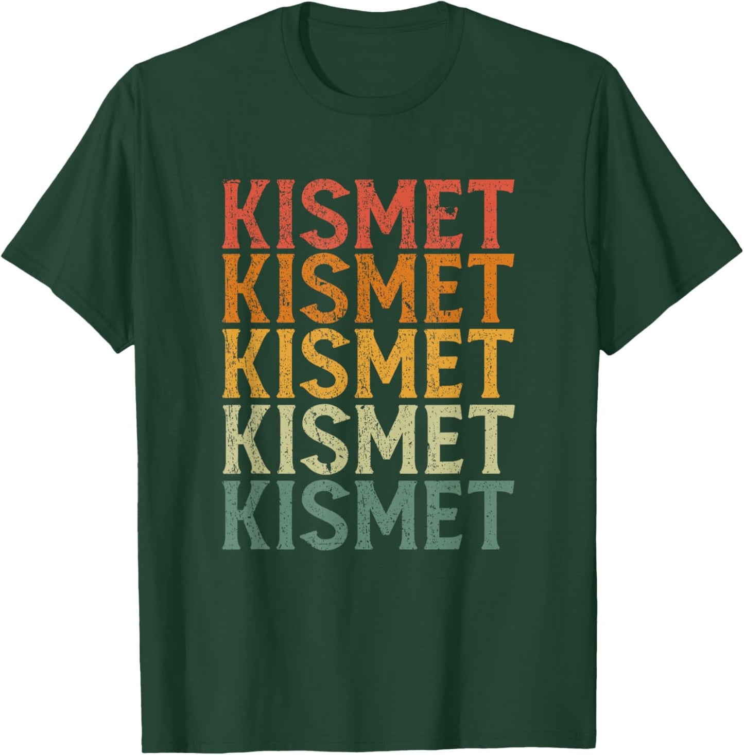 Retro Individual First Name Name Kismet T-Shirt - T-Shirt | Forest
