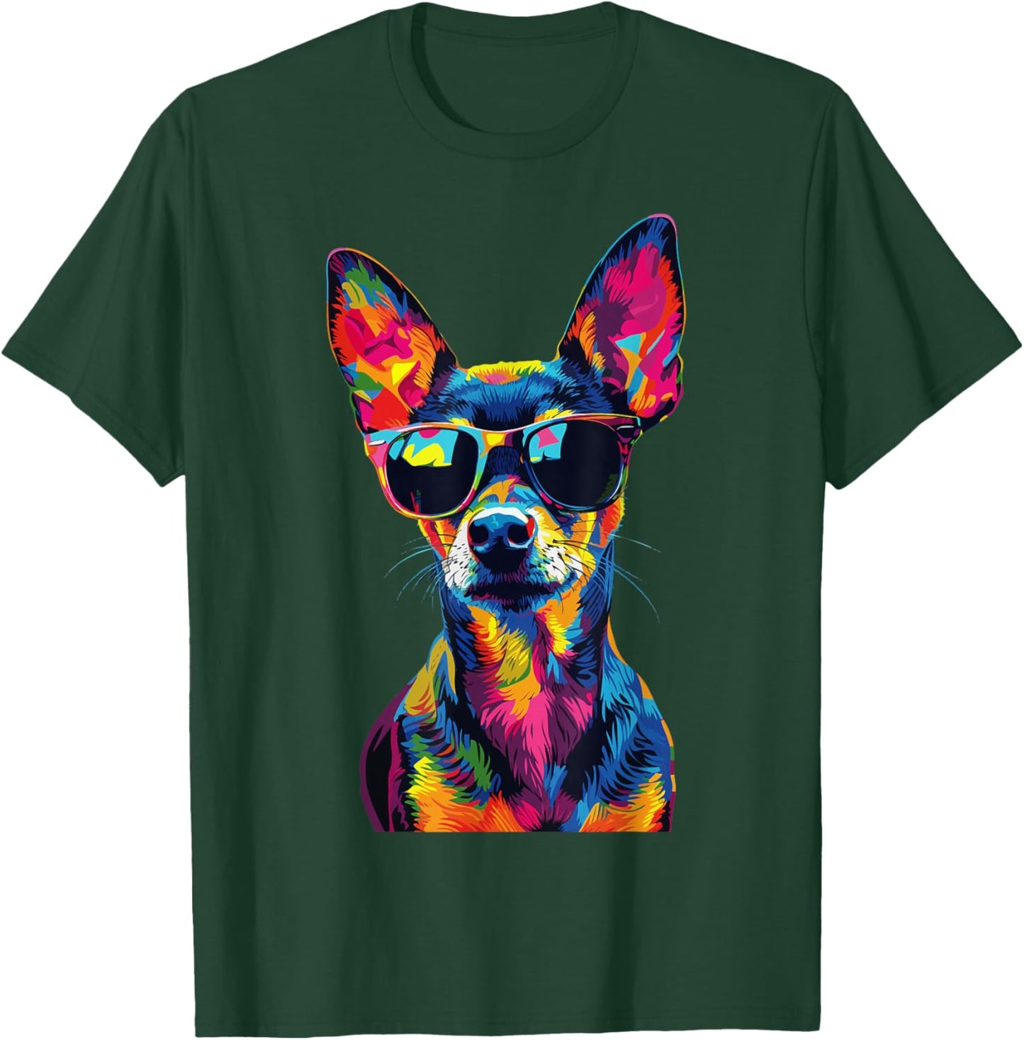 Rat Terrier Lovers Design Pop Art Funny Rat Terrier Dog T-Shirt - T-Shirt | Forest