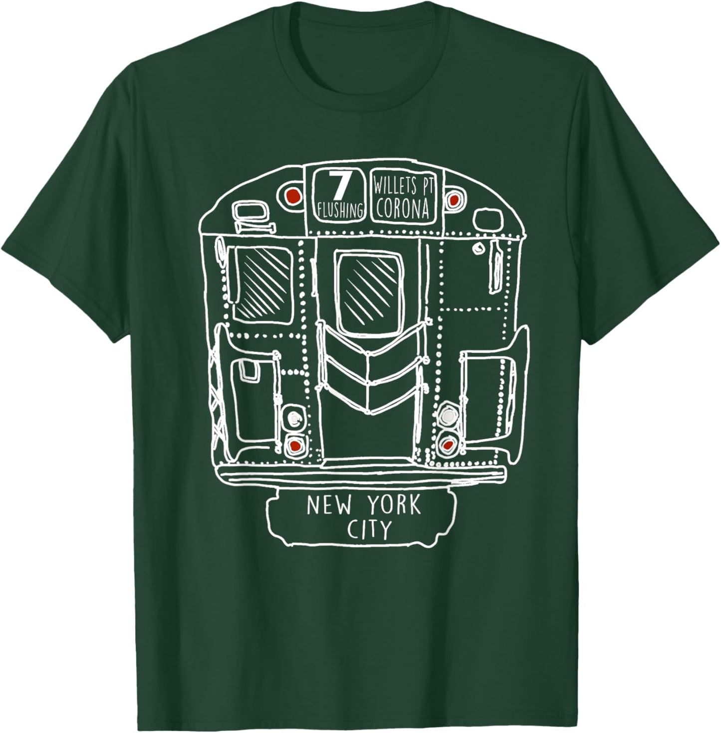New York City Subway Manhattan Queens Vintage NYC T-Shirt - T-Shirt | Forest