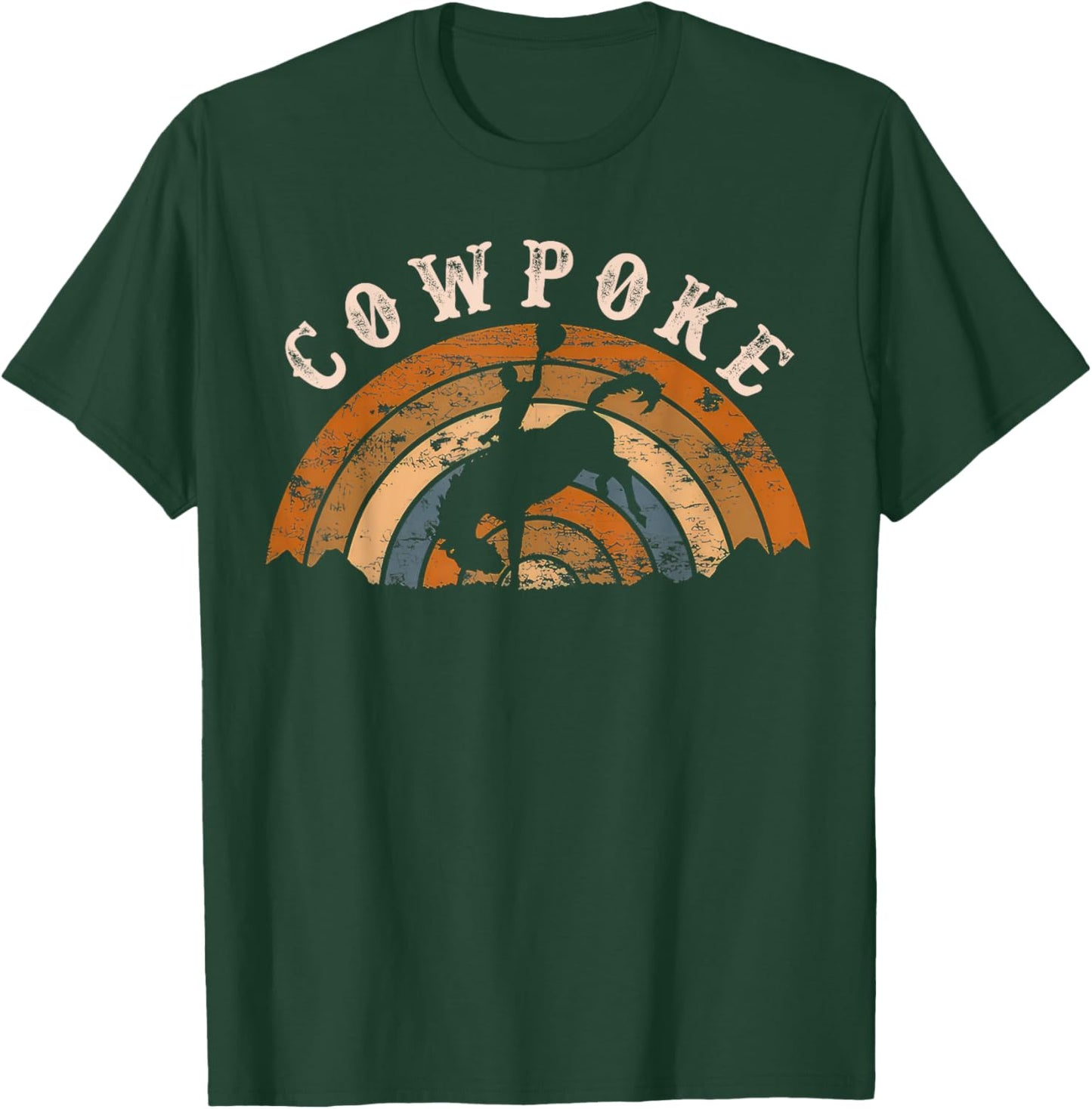 Western Cowpoke I'm Just a Cowpoke In The Big Rodeo Retro T-Shirt - T-Shirt | Forest