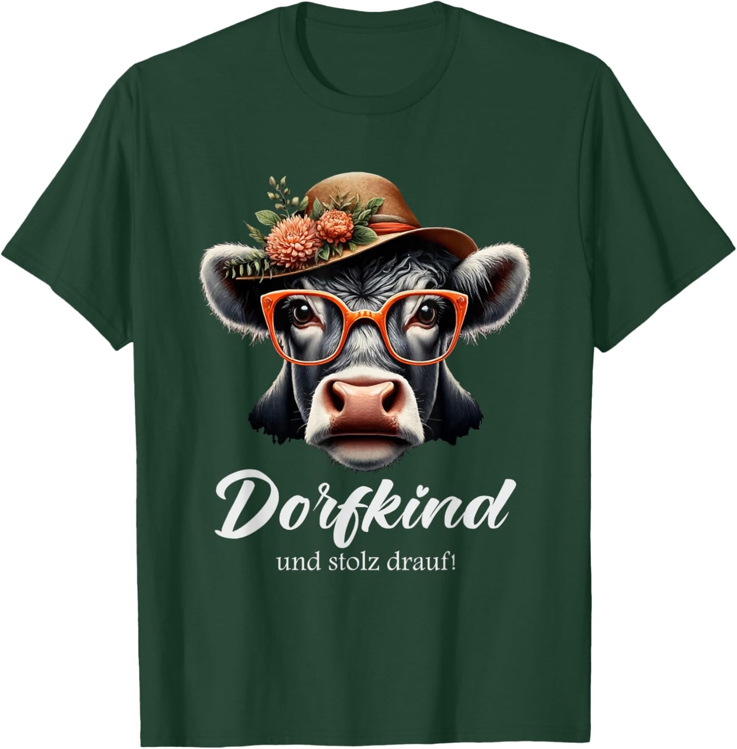 Dorfkind Und Stolz drauf Bauern & Landwirt Kuh T-Shirt - T-Shirt | Forest