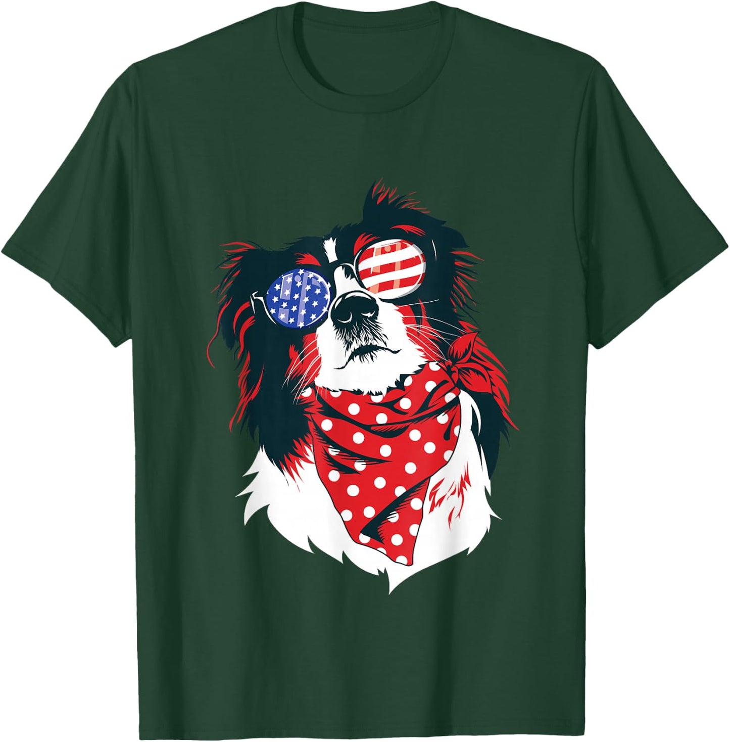 Australian Shepherd 4th of July Shirt Aussie Mom T-Shirt - T-Shirt | Forest