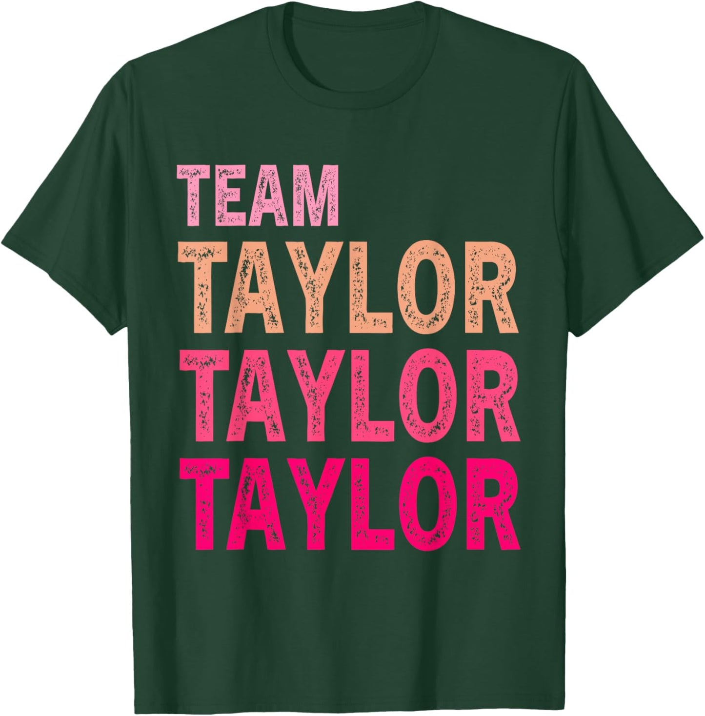 Girl Retro Taylor First Name Personalized Groovy Birthday T-Shirt - T-Shirt | Forest