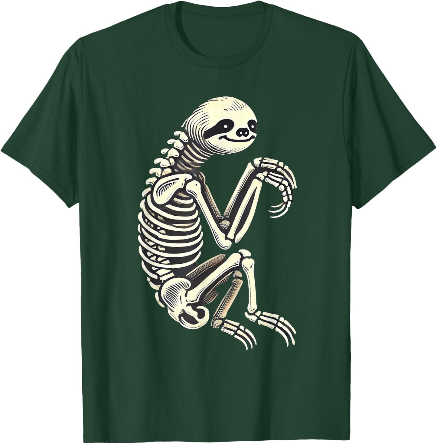 Sloth Skeleton Halloween T-Shirt - T-Shirt | Forest