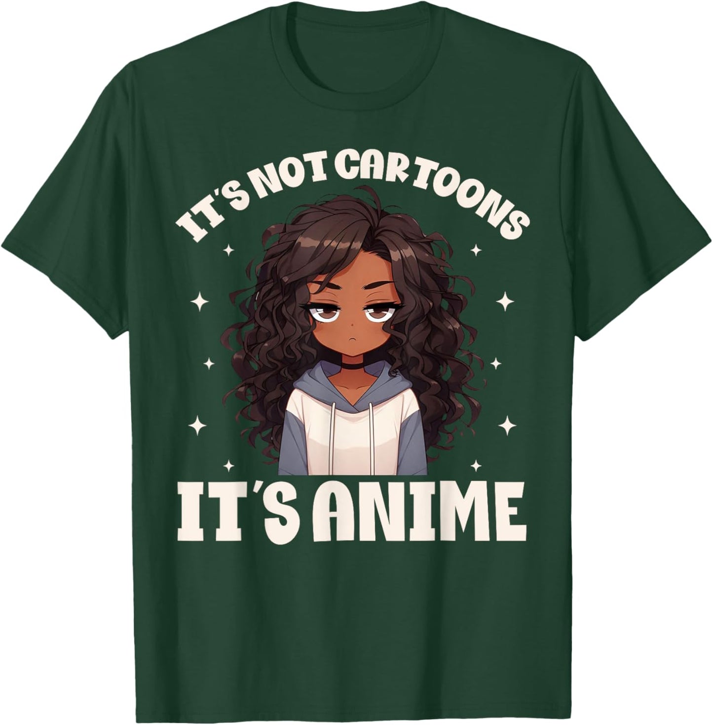 It's Not Cartoons It's Anime Merch Stuff African American T-Shirt - T-Shirt | Forest
