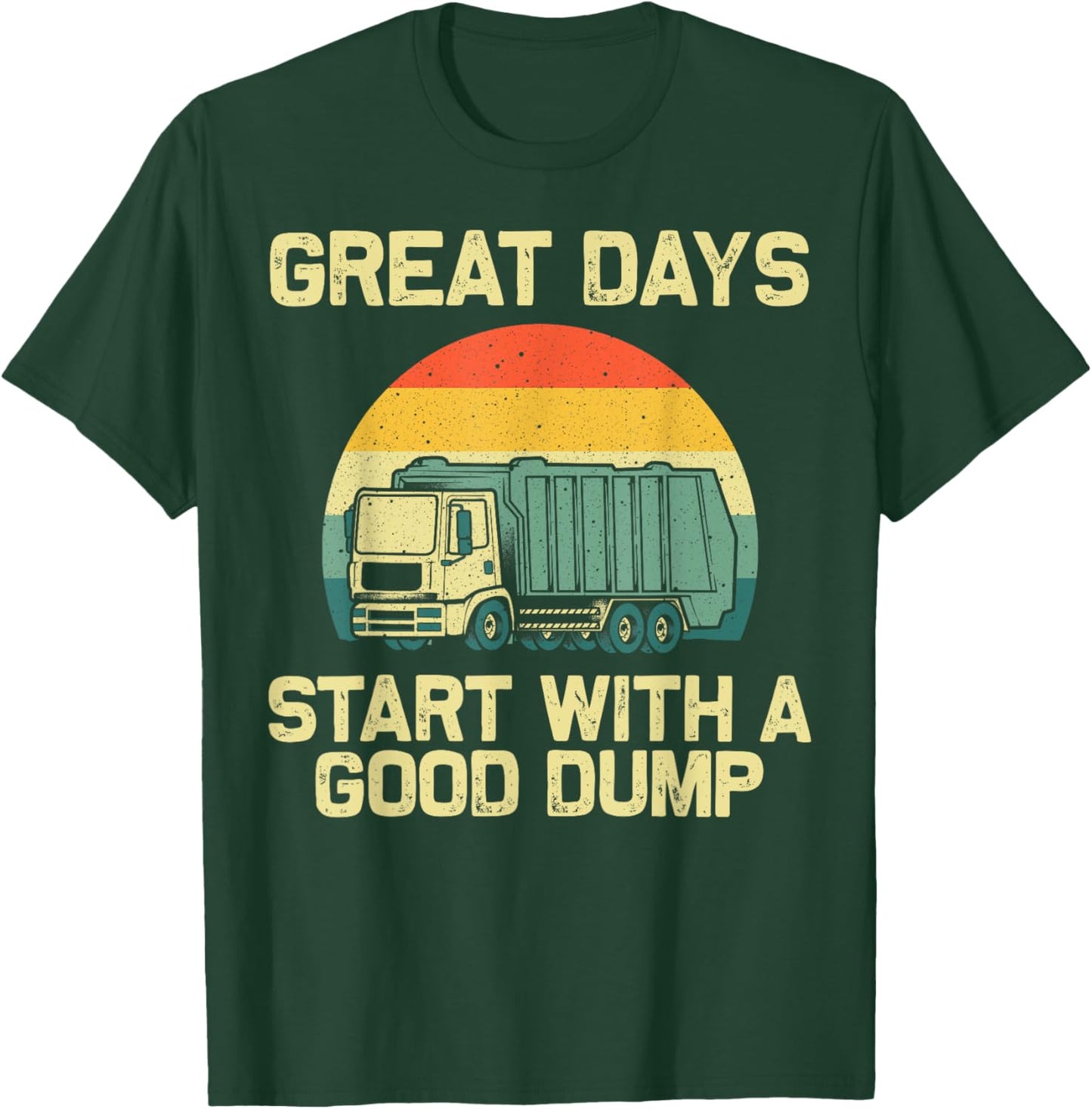 Cool Garbage Truck Kids Boys Trash Waste Management T-Shirt - T-Shirt | Forest