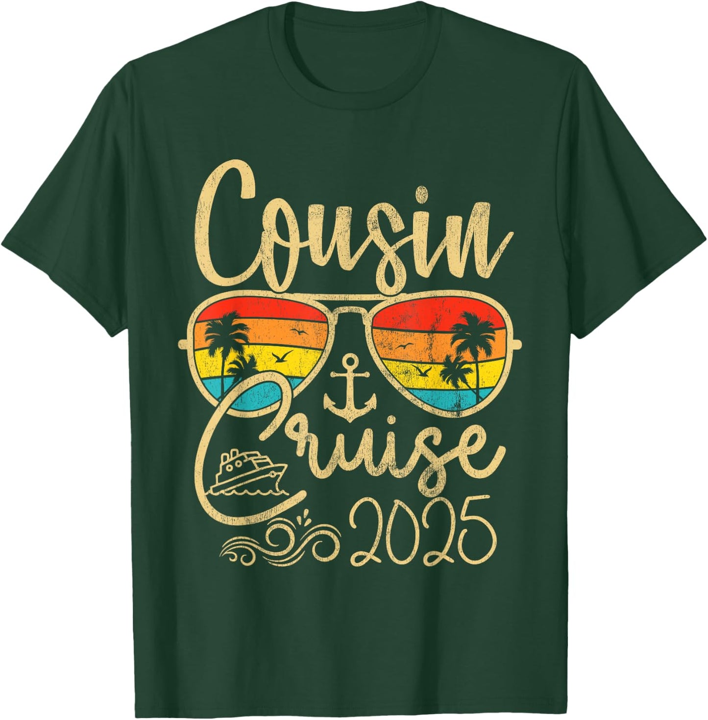 Cousin Cruise Gifts 2025 Matching Party Birthday T-Shirt - T-Shirt | Forest