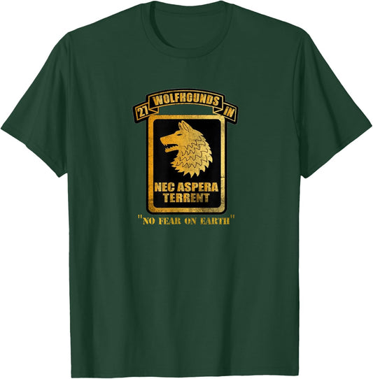 27th Infantry Regiment Wolfhounds U.S. Army Grunt Distressed T-Shirt - T-Shirt | Forest