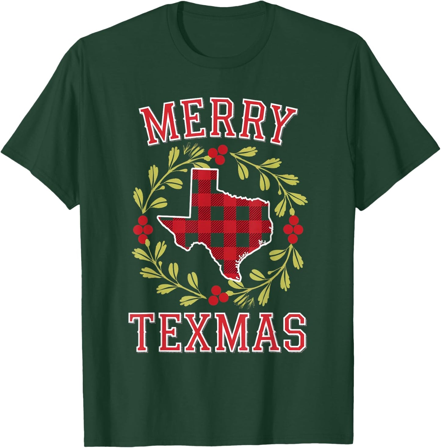 Funny Merry Texmas Texas State Family Christmas Xmas Pajama T-Shirt - T-Shirt | Forest