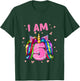 Girl 5th Birthday Unicorn I Am 5 T-Shirt - T-Shirt | Forest