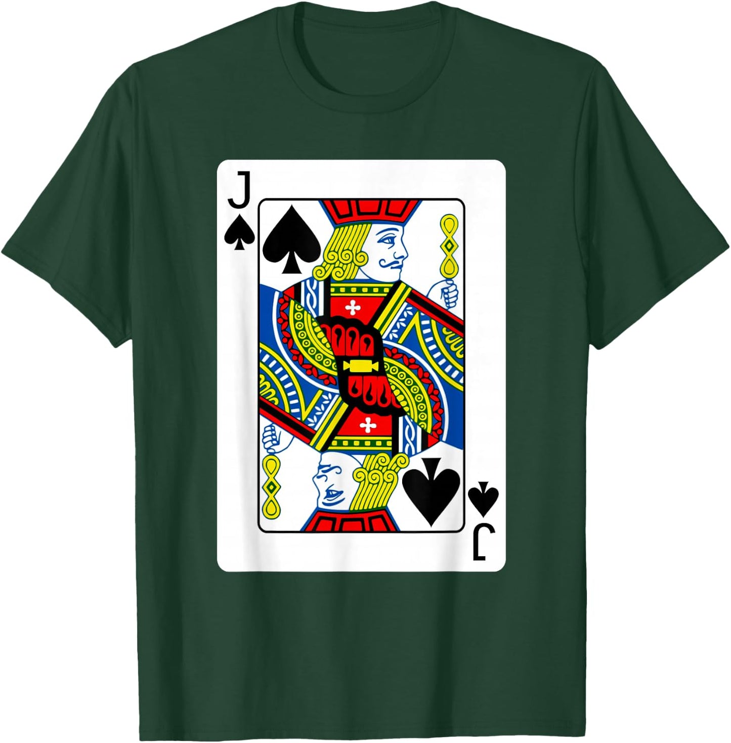 Jack Card Spades Suit Group Costume Poker Player T-Shirt - T-Shirt | Forest