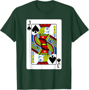 Jack Card Spades Suit Group Costume Poker Player T-Shirt - T-Shirt | Forest