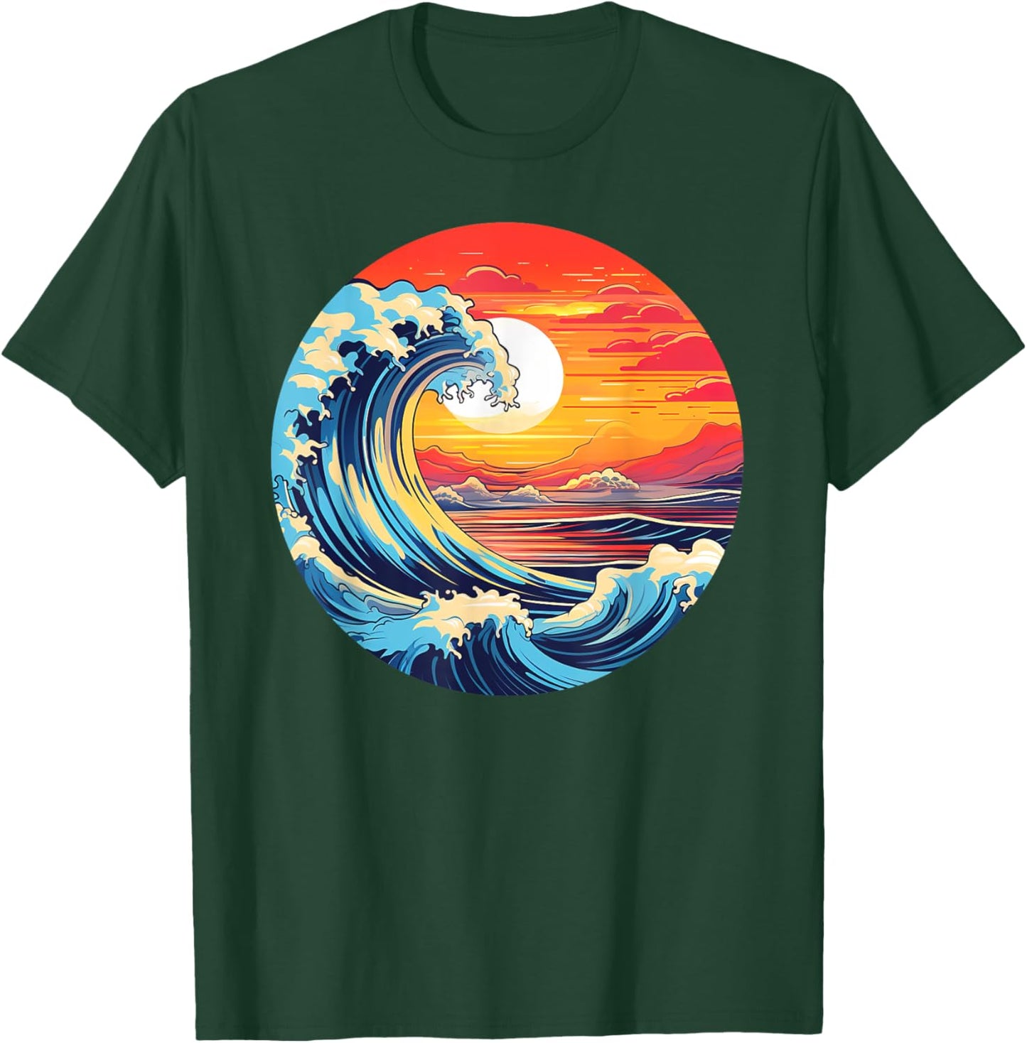 Great Art Aesthetic Tsunami boys Wave off Kanagawa Japanese T-Shirt - T-Shirt | Forest