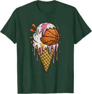 Basketball ice cream basketball T-Shirt - T-Shirt | Forest