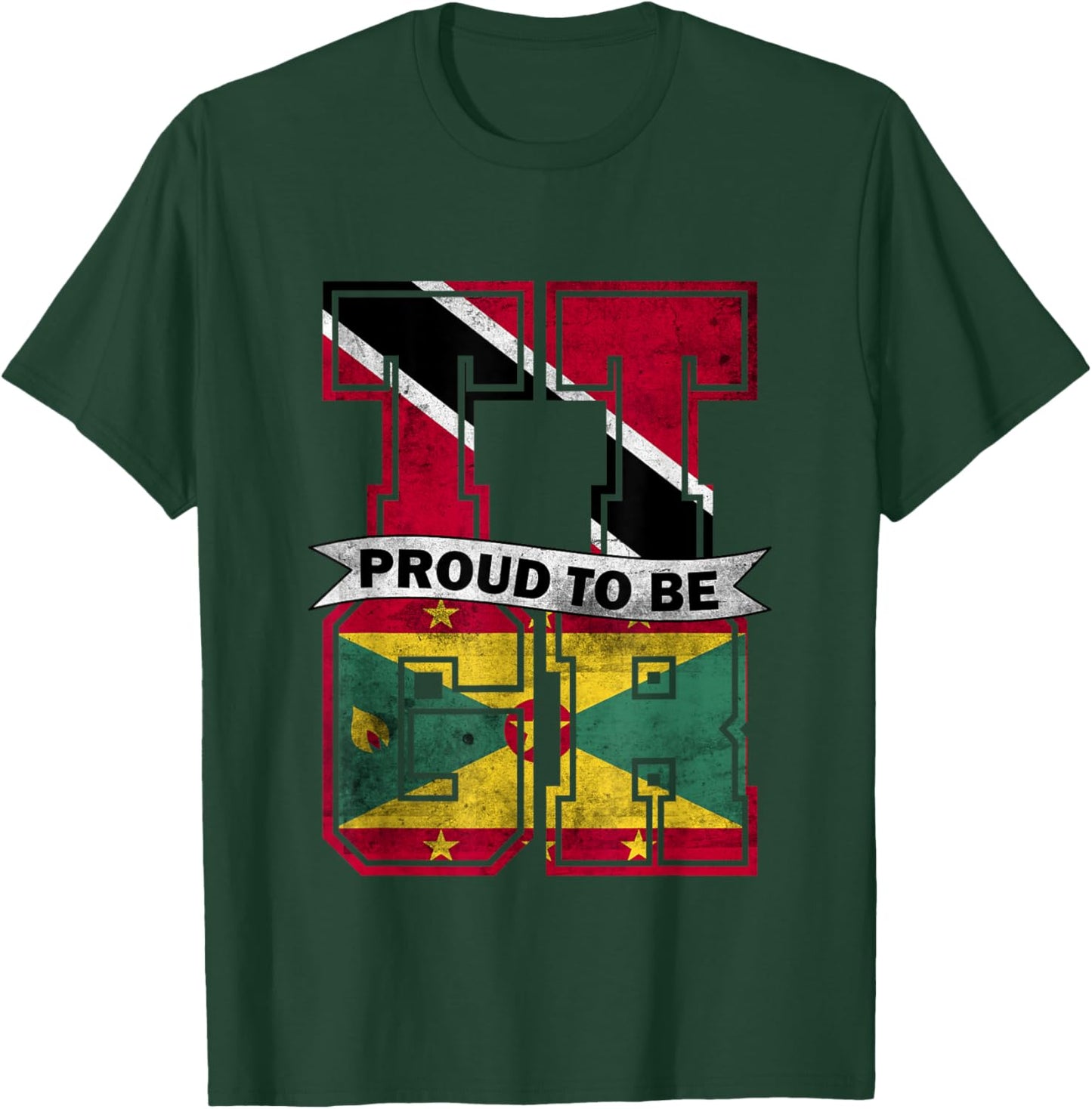 Trinidad and Grenada Mix Half Trinidadian half Grenadian T-Shirt - T-Shirt | Forest
