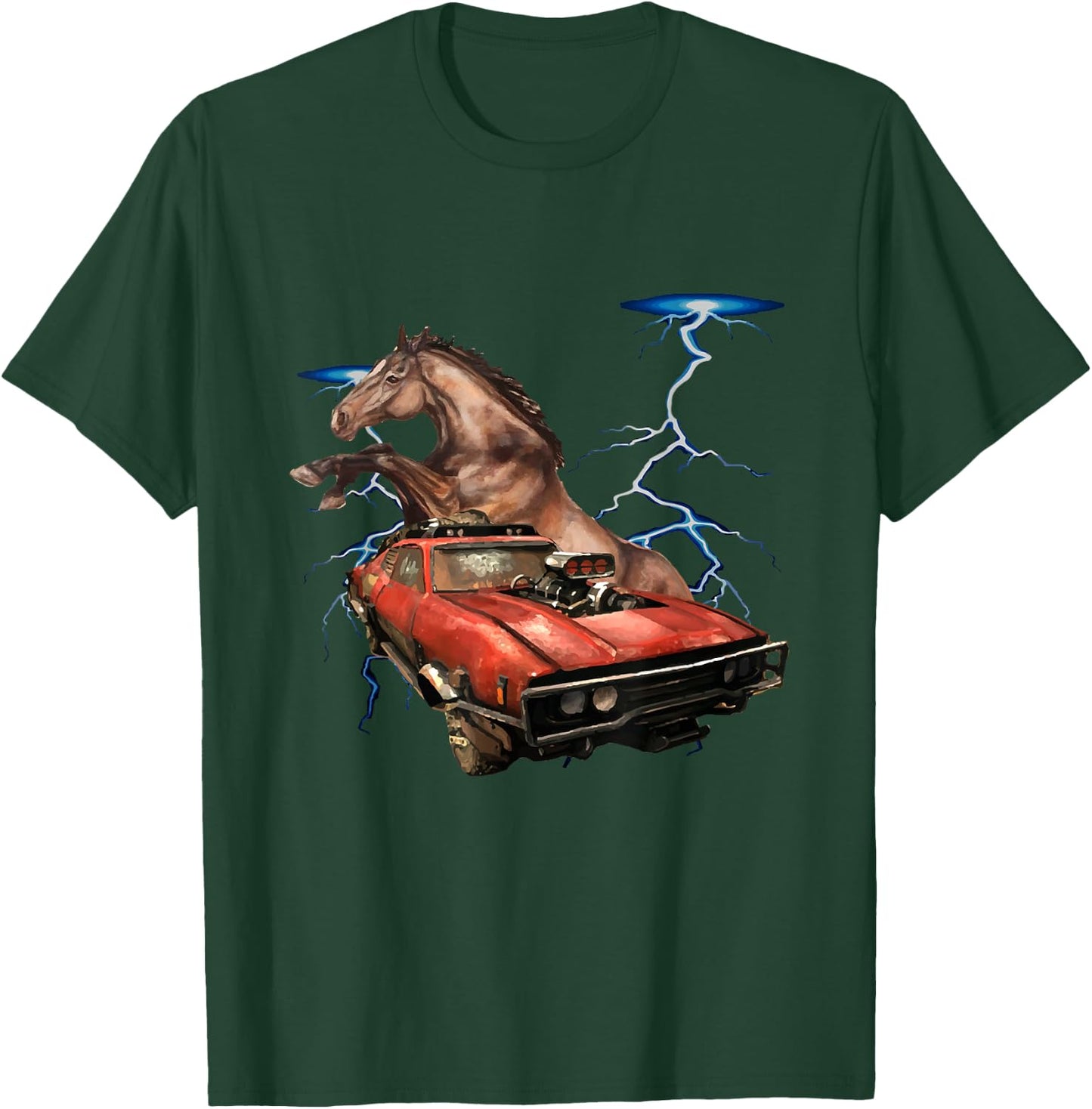 American Muscle Cars - Thunderstorm Car - Auto Mechanic Gift T-Shirt - T-Shirt | Forest
