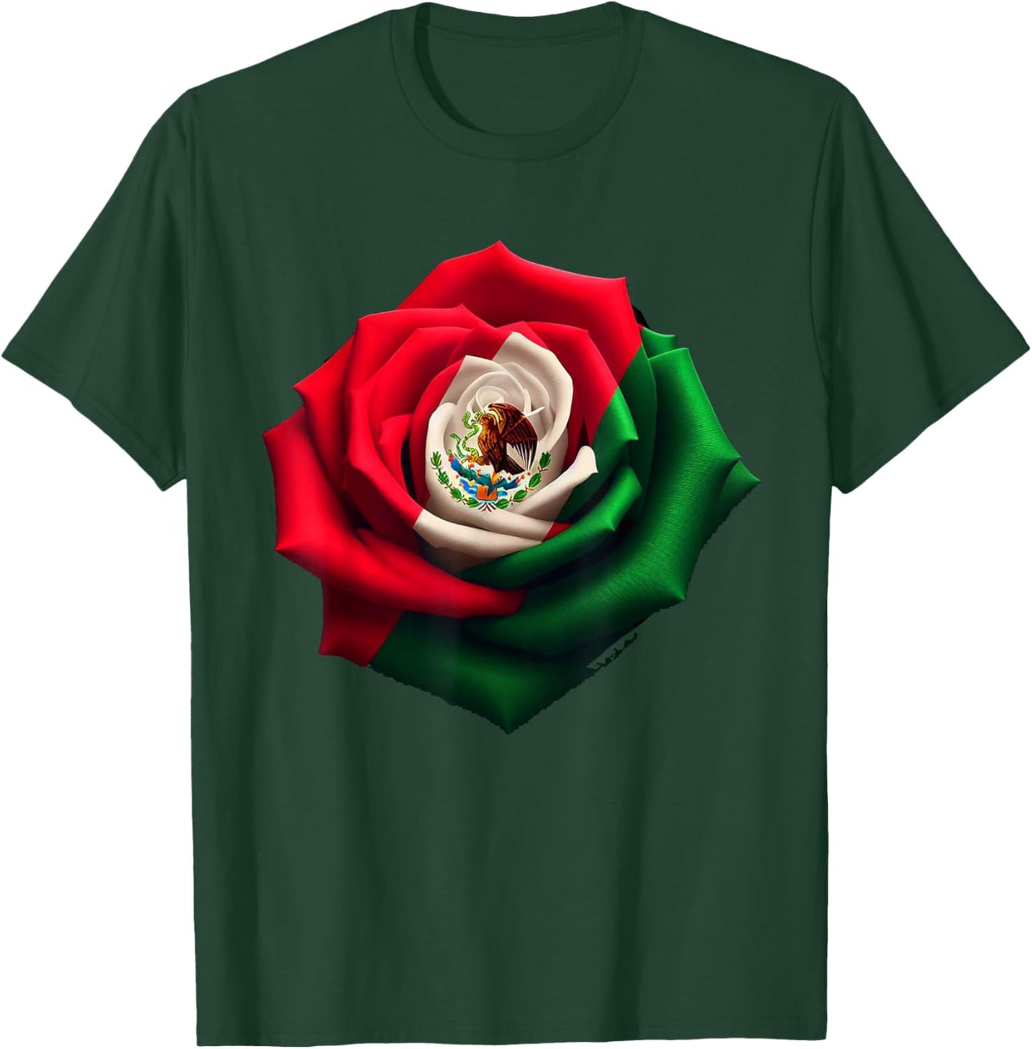 Mexico Gift Rose Tijuana Mexican Hispanic Pride Poncho T-Shirt - T-Shirt | Forest
