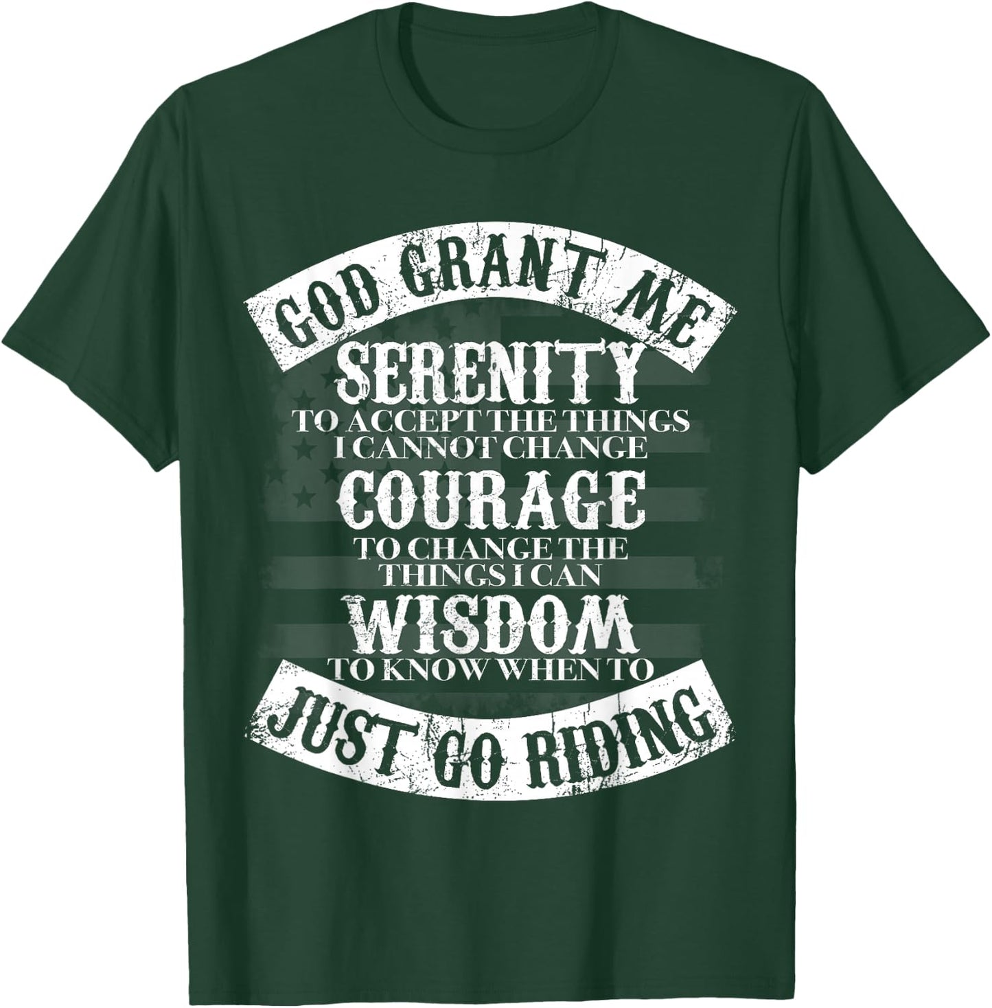 Biker's Prayer Shirt Christian Biker Motorcycle Riding Gift T-Shirt - T-Shirt | Forest