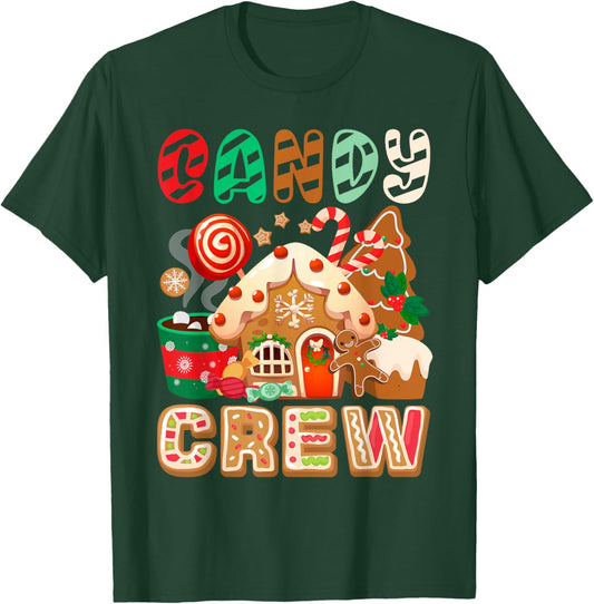 Funny Christmas Candy Crew Security Candyland Donut Pajama T-Shirt - T-Shirt | Forest