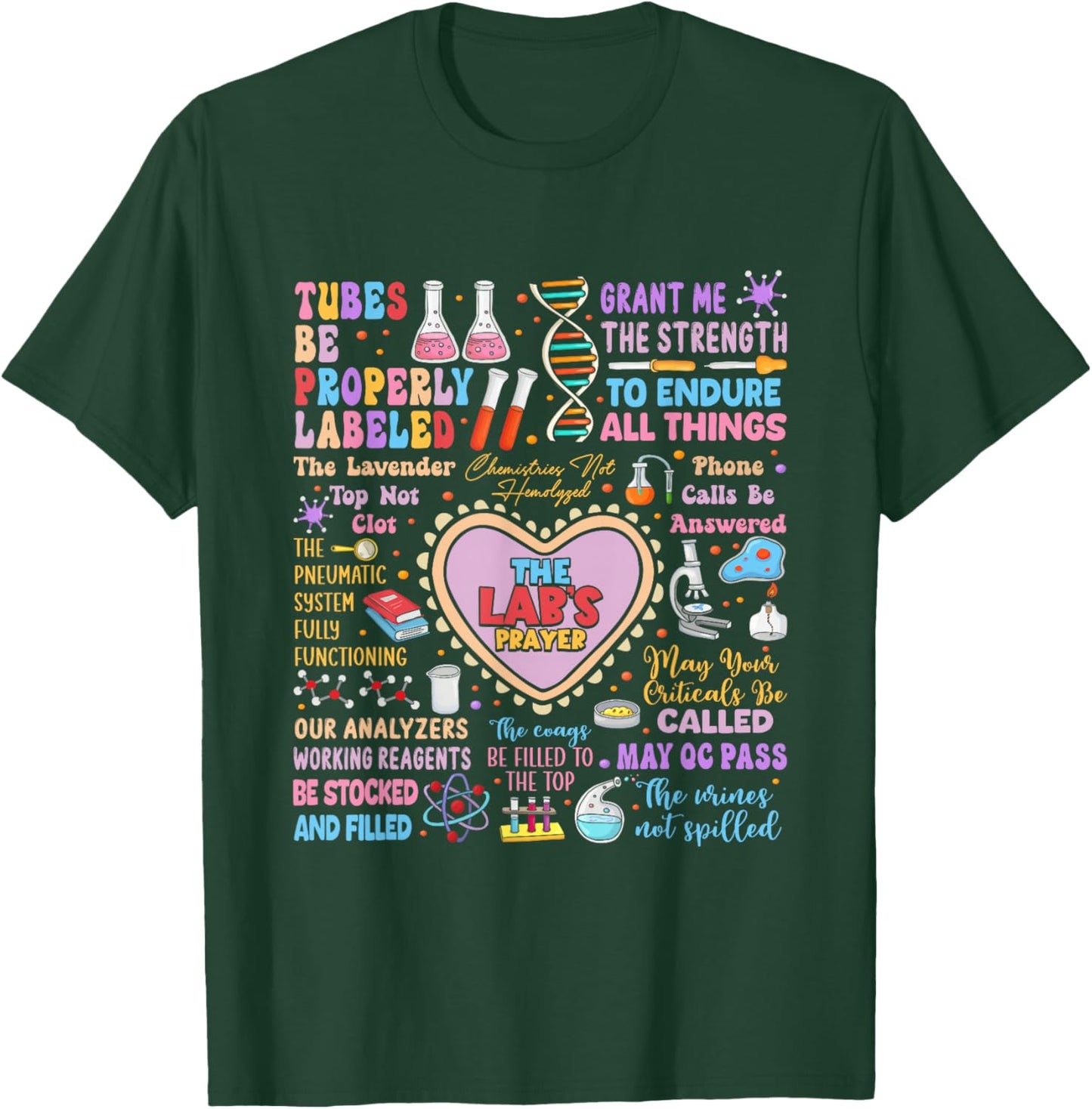 The Lab's Prayer Medical Laboratory Scientist Lab Week 2025 T-Shirt - T-Shirt | Forest