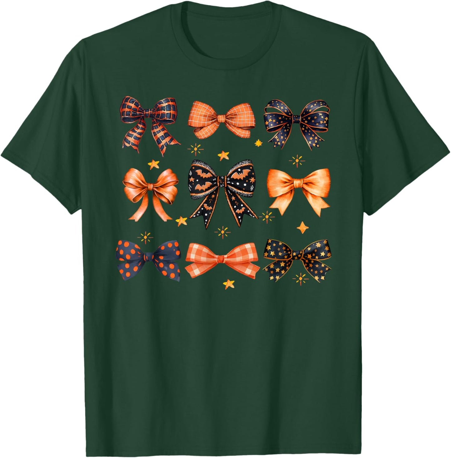 Happy Halloween Coquette Bow Ghost Witch Spooky Season T-Shirt - T-Shirt | Forest