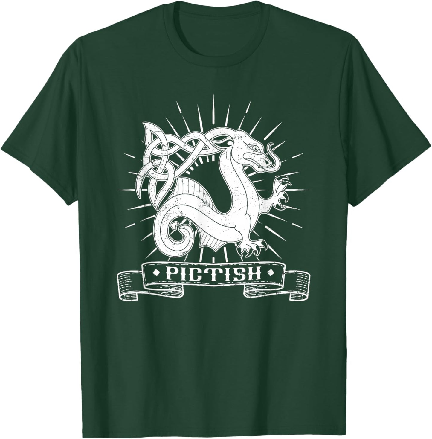 Picten British Scotland Scottish Dragon Beast National T-Shirt - T-Shirt | Forest