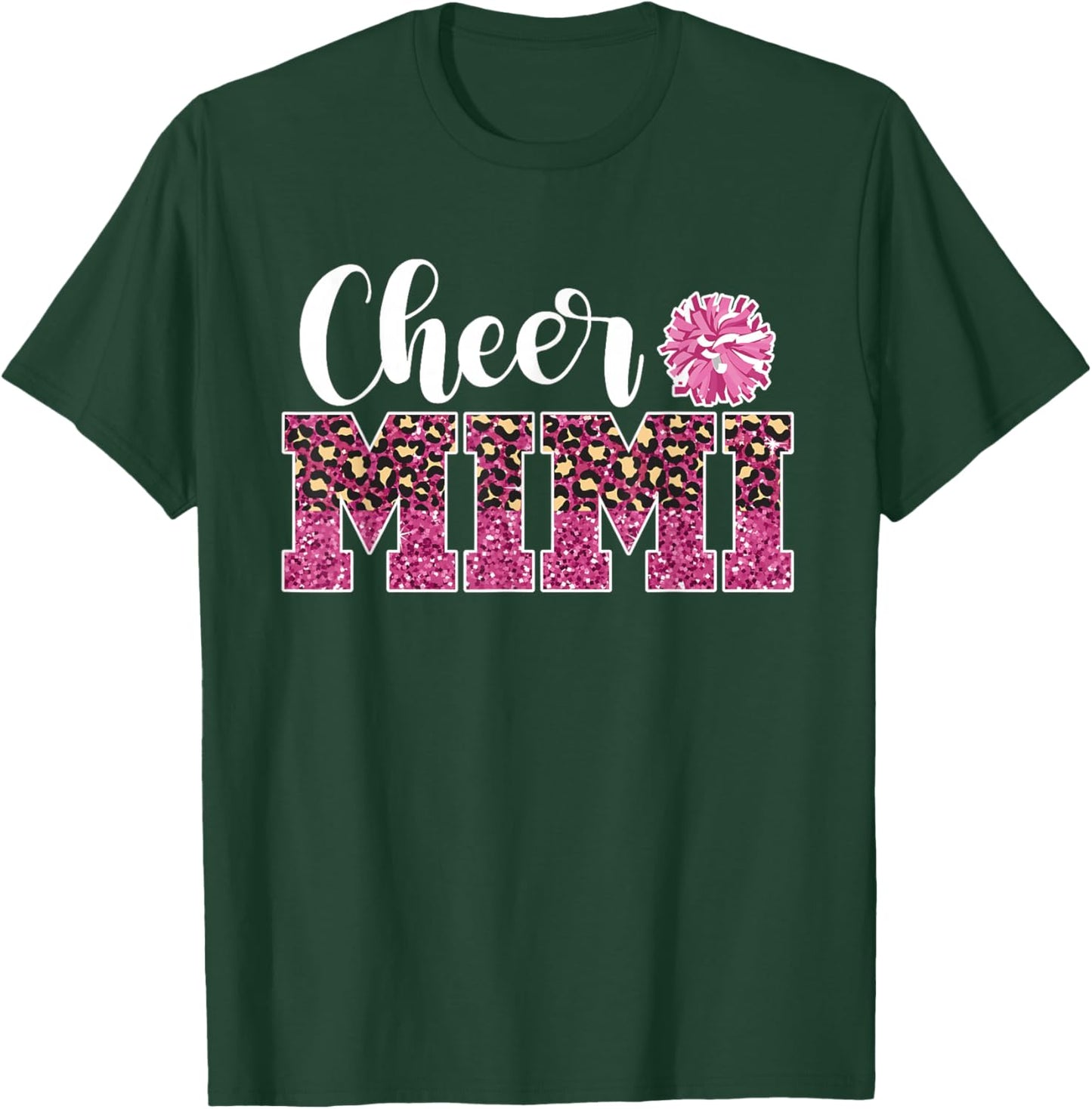 Cute Cheer Mimi Of A Cheerleader Mimi Grandma T-Shirt - T-Shirt | Forest