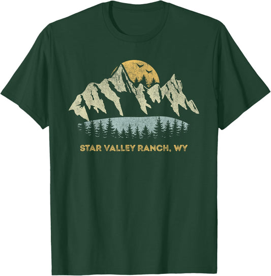 Star Valley Ranch Wyoming Mountain Sunset Sunrise WY T-Shirt - T-Shirt | Forest