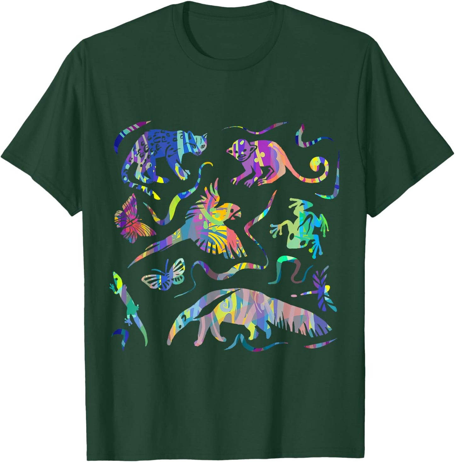 Rainforest Animals and Jungle Wildlife of South America Art T-Shirt - T-Shirt | Forest