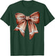 Coquette Bow Pumpkin American Football Thanksgiving Autumn T-Shirt - T-Shirt | Forest