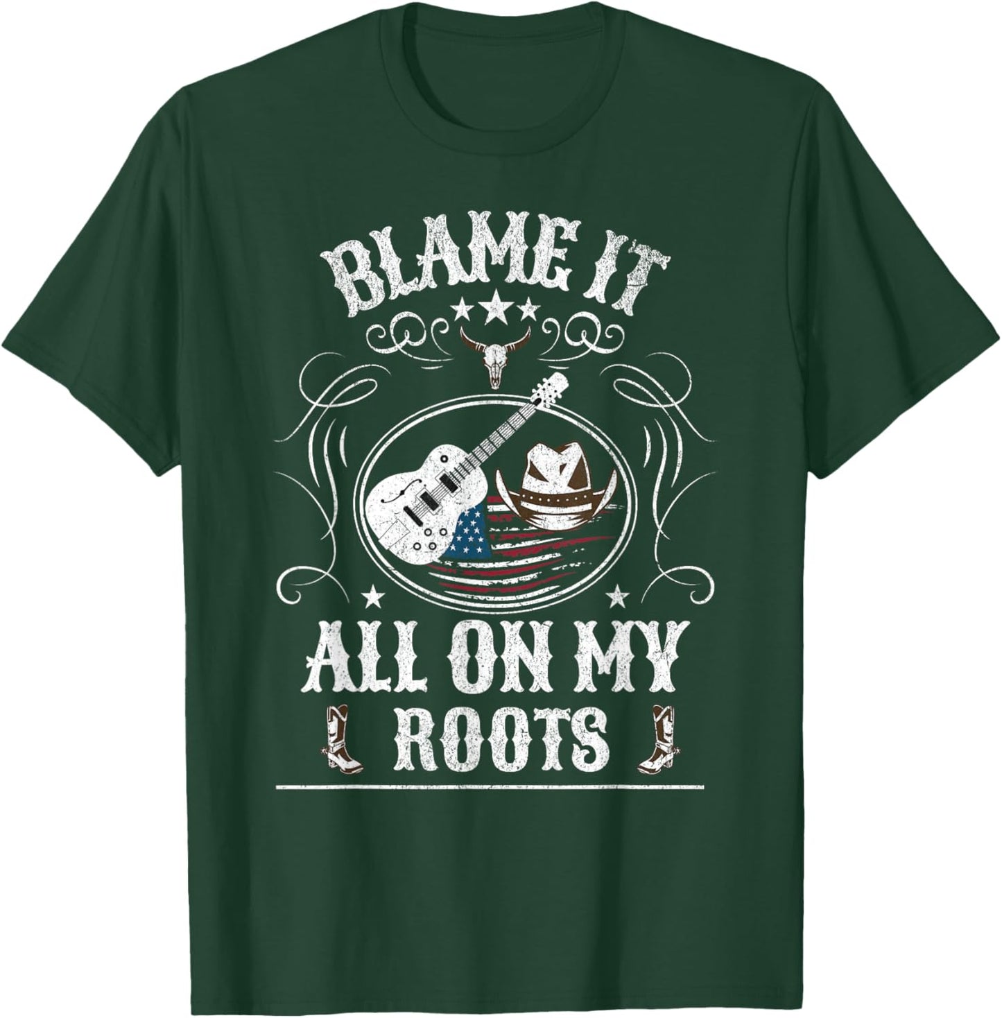 Vintage Country Concert Western Rodeo Graphic Country T-Shirt - T-Shirt | Forest