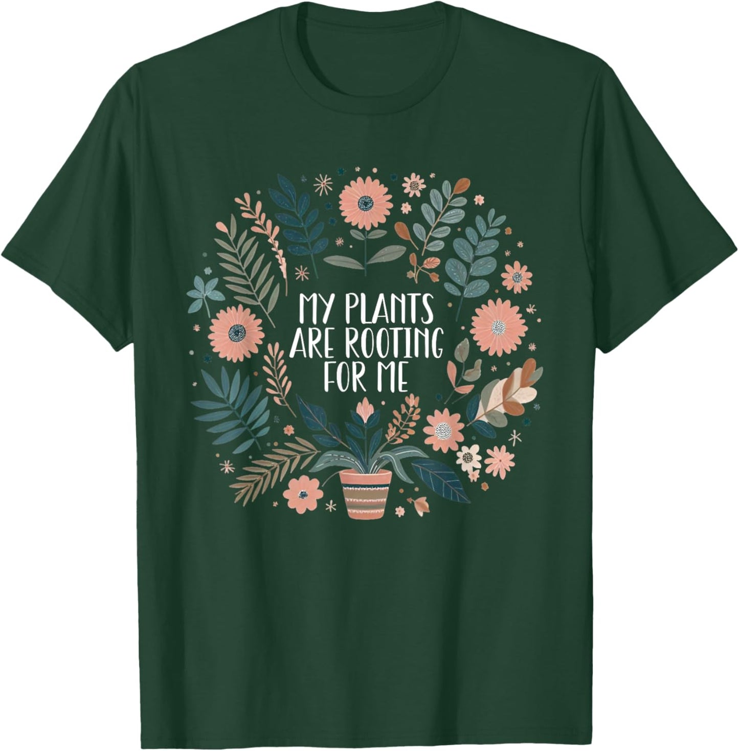 Retro Vintage My Plants Are Rooting For Me Plant Lover Funny T-Shirt - T-Shirt | Forest