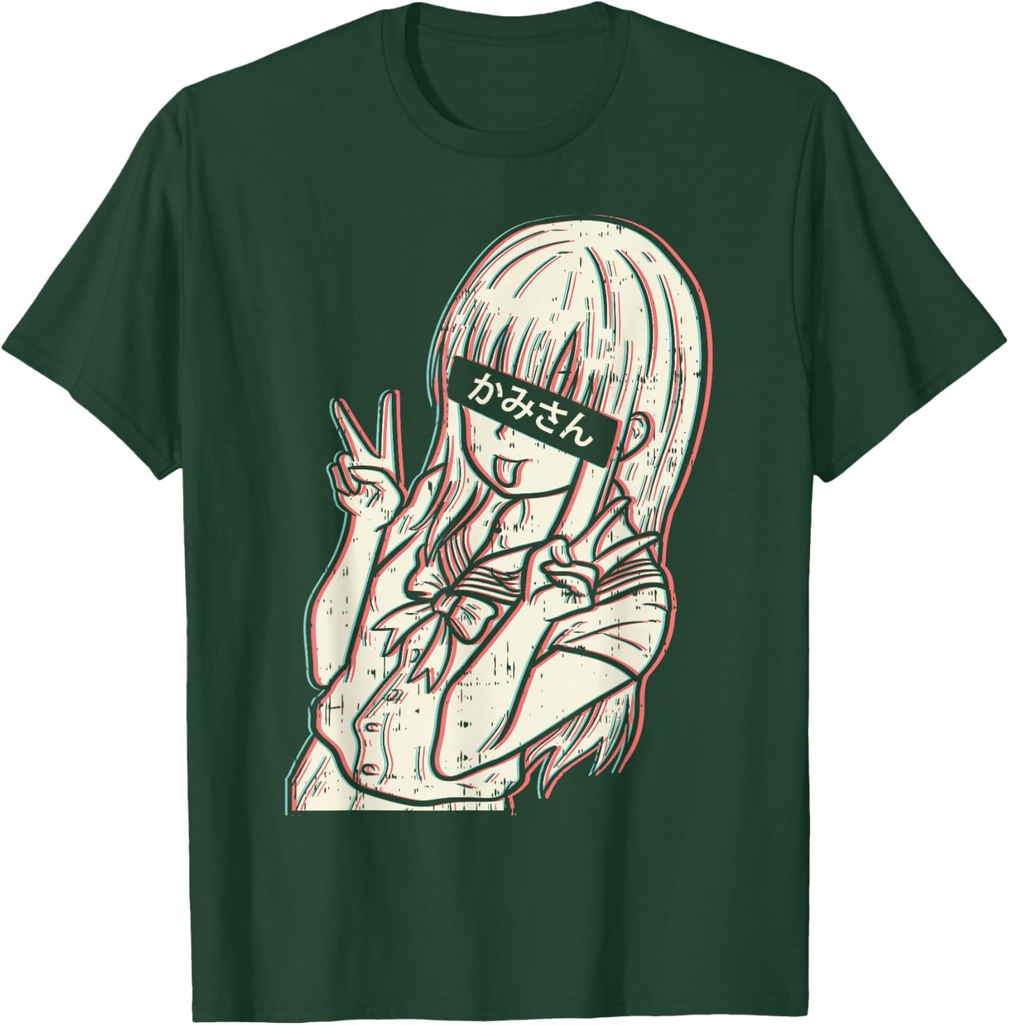 Waifu Anime Girl Aesthetic Manga Japanese Babe Otaku Gift T-Shirt - T-Shirt | Forest