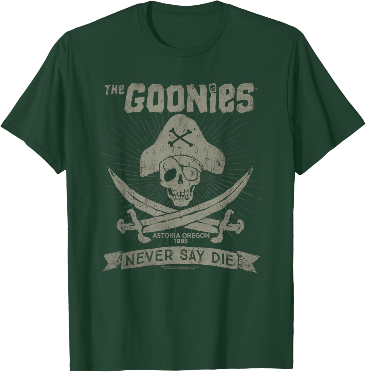 Popfunk The Goonies Never Say Die Grey T-Shirt - T-Shirt | Forest
