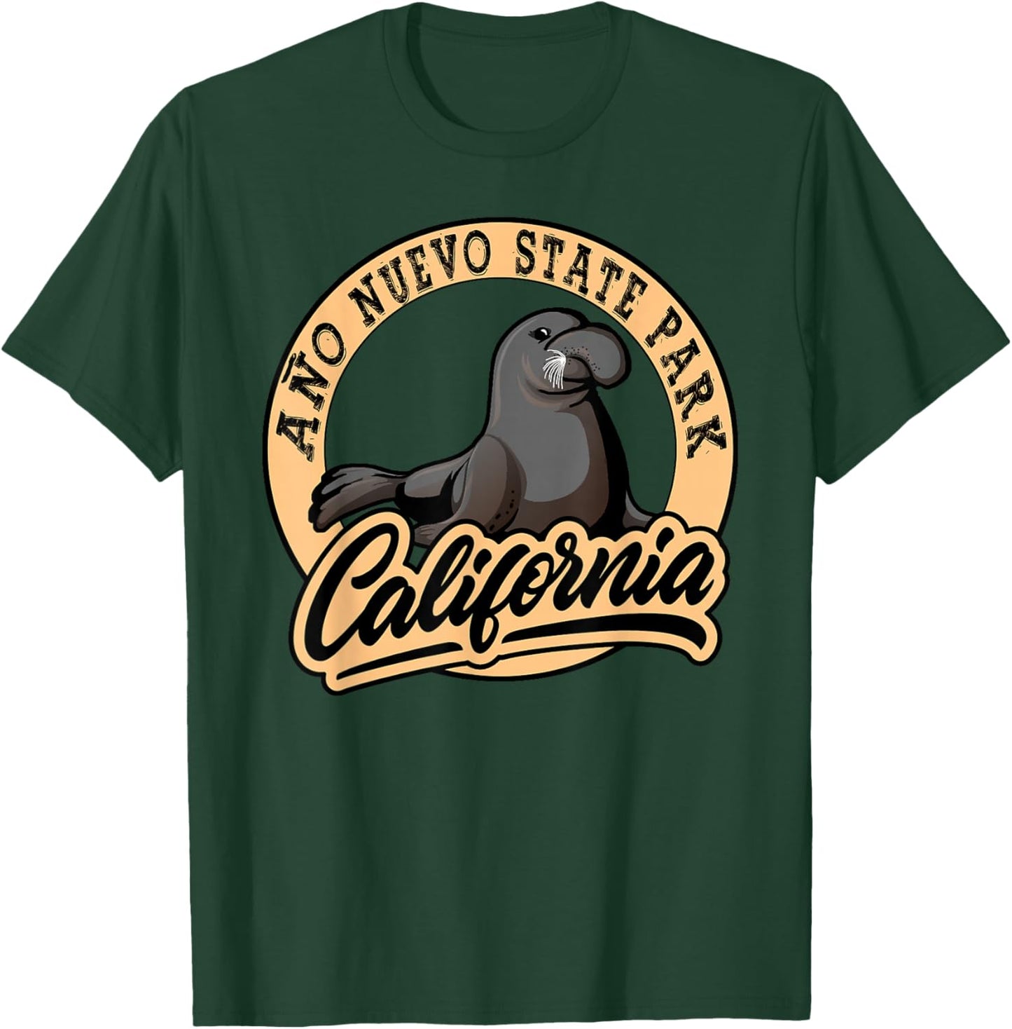 Ano Nuevo State Park California Elephant Seals Souvenir T-Shirt - T-Shirt | Forest