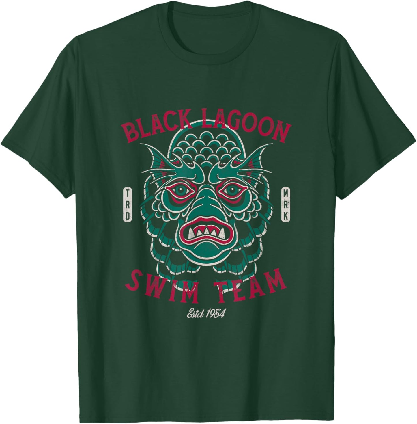 Black Lagoon Swim Team - Vintage Traditional Tattoo Horror T-Shirt - T-Shirt | Forest