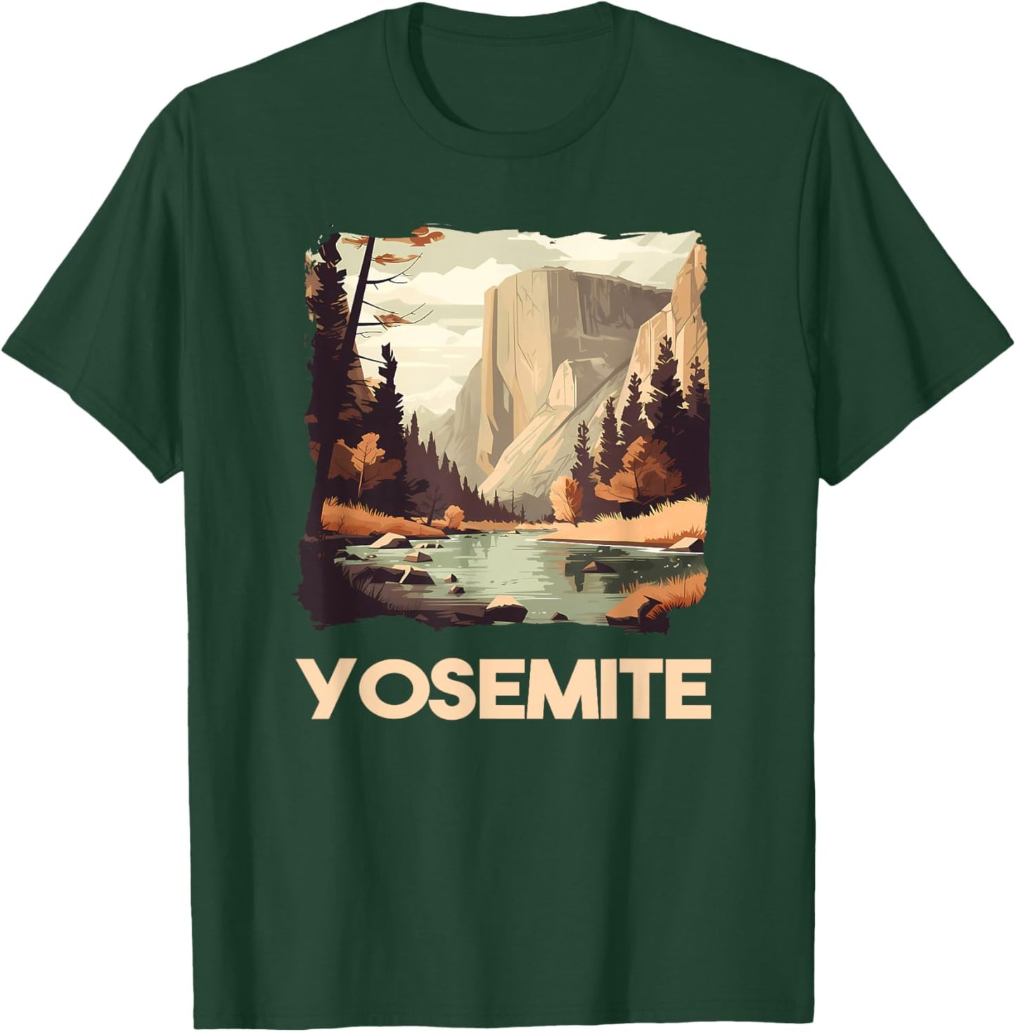 Yosemite National Park Adventure Hiking Nature Design T-Shirt - T-Shirt | Forest