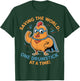 Superhero Chicken Saving the World One Drumstick at a Time T-Shirt - T-Shirt | Forest