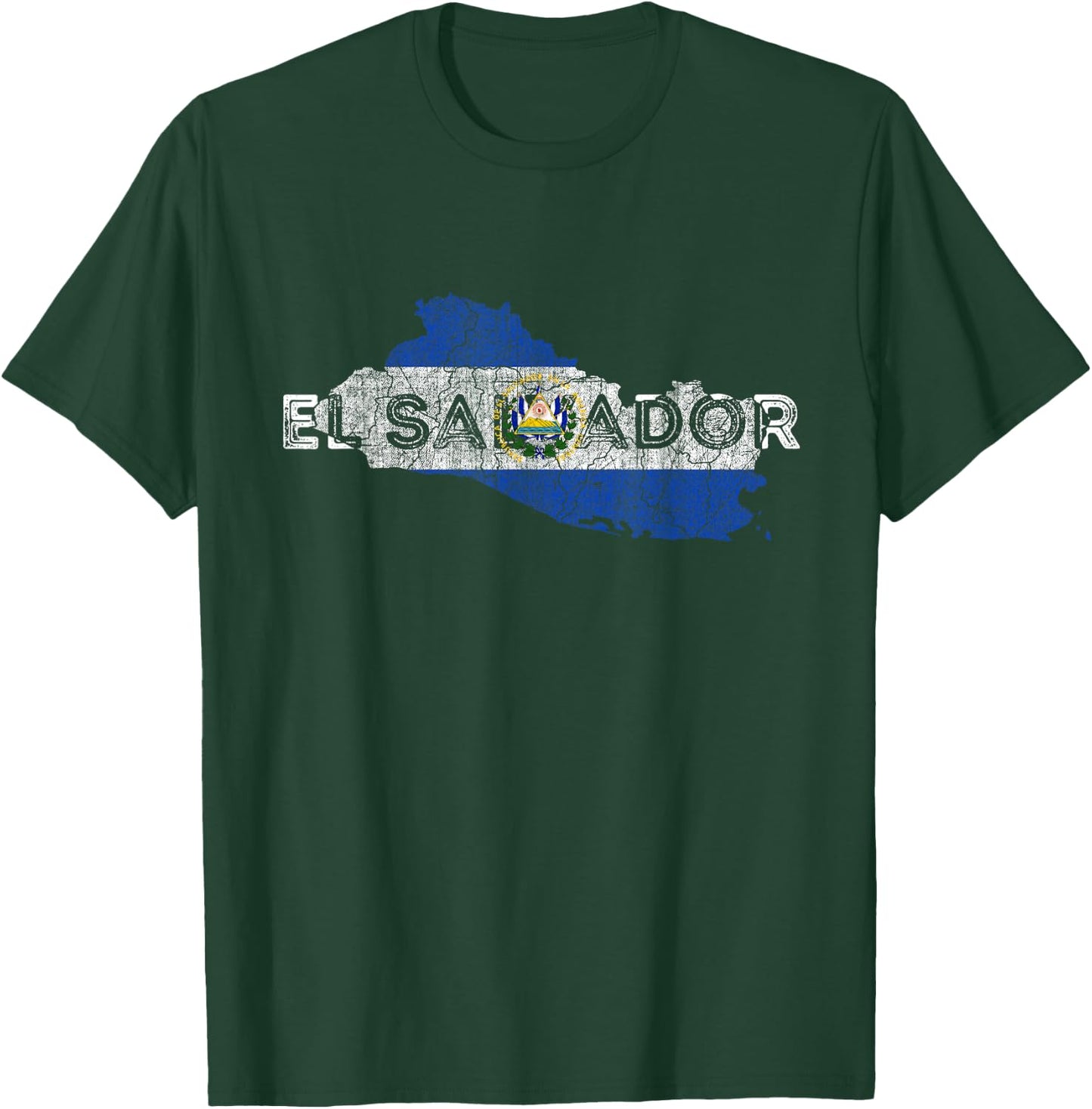 Salvadoran Map and Flag - Desperate El Salvador T-Shirt - T-Shirt | Forest